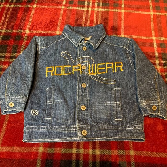 Rocawear Other - Rocawear Denim Embroidered Jacket Sz 18 mo